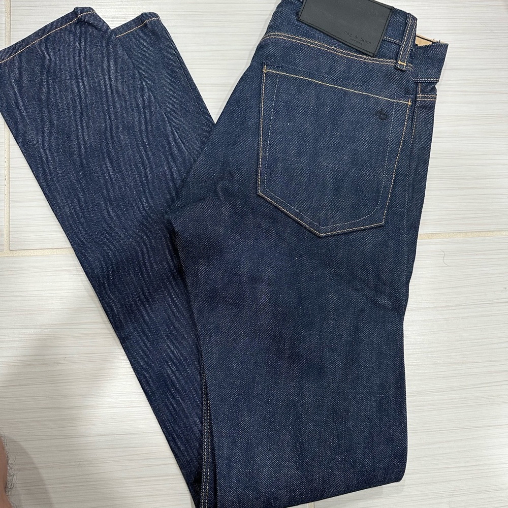 Rag Bone Raw Indigo Slim Fit Denim Jeans Size 26